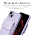 thumbnail image 3 of For Iphone 15 Vertical Wallet Rhombic Leather Phone Case(Purple),iPhone 16, 3 of 5