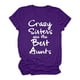 thumbnail image 1 of Gibobby Blusa Casual de Mujer Mujeres Casual Impresión Manga Corta Tops Blusa Cuello Redondo Casual Tee Túnica Camisas(Morado,XL), 1 of 3