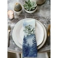 thumbnail image 3 of Hokiten Kitchen Dinner Napkins Set of 8 Blue Foggy Forest Cloth Napkins Reusable Washable Table Napkins for Weddings Cocktail Parties Holiday Table Decor 20x20 Inch, 3 of 8