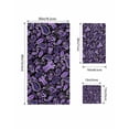 thumbnail image 4 of Boho Purple Floral Towel Set of 3, Soft Microfiber Bath Towels, Hand Towel, Washcloths, Farmhouse Botanical Vintage Paisley Flower Quick-Dry Absorbent Towels for Bathroom Kitchen Hotel Beach Gym Spa, 4 of 7