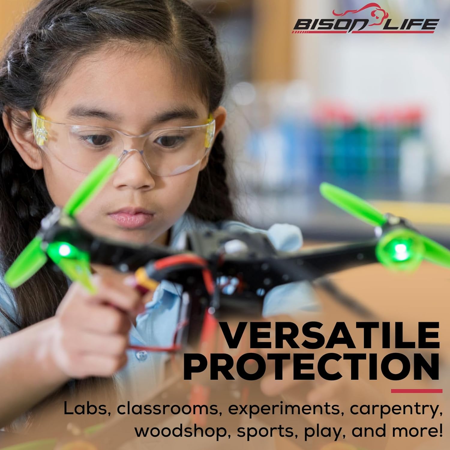 Bison Life 12-Pack Kids Safety Glasses with Clear Polycarbonate Lenses photo 6