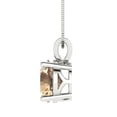 thumbnail image 2 of 3 cctw Yellow Moissanite White Gold Plated Pendant with 16" Box Chain (9mm, Round Cut), 2 of 6