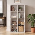 thumbnail image 2 of Leumius 8-Cube Open Back Storage Organizer, 2x4 Bookcase Shelving Unit for Home and Office, White, 2 of 8
