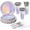 Iridescent Sliver, variant on 175 Pcs Iridescent Party Plates and Napkins, Iridescent Party Decorations Include Scalloped Holographic Paper Plates and Napkins Set for Birthday, Mermaid, Disco, Frozen