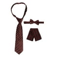 thumbnail image 5 of Gioberti Boy's Long Sleeve Dress Shirt + Stripe Tie, Bow Tie and Hanky, 5 of 5