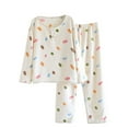 thumbnail image 2 of Ropa interior térmica para mujer, pantalones de manga larga con botones de color liso para otoño e invierno, ropa de hogar abrigada y de terciopelo, conjunto de pijamas, pantalones de poliéster para m, 2 of 9