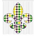 thumbnail image 3 of Ambesonne Mardi Gras Shower Curtain, Lily Vintage, 69"Wx84"L, Purple Green Yellow, 3 of 3