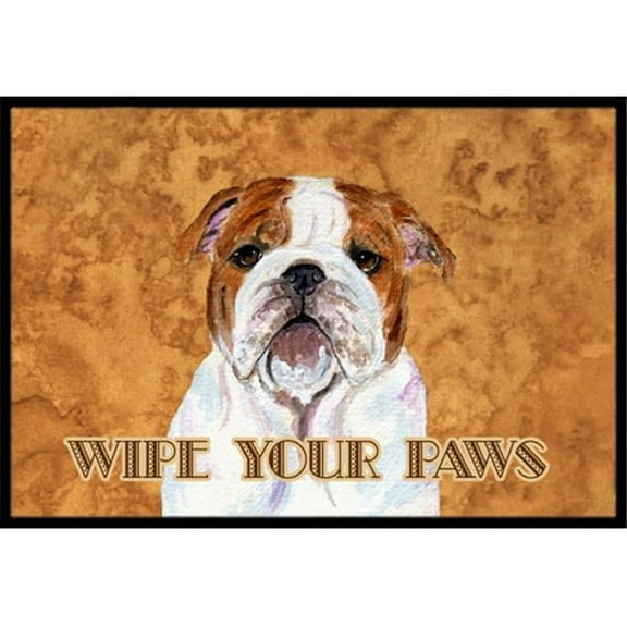 Carolines Treasures  18 X 27 In. Bulldog English Wipe Your Paws Indoor Or Outdoor Mat