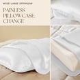 thumbnail image 5 of PROMEED Hyaluronic Acid Silk Pillowcase 100% Mulberry, Ultra-Hydrating 23 Momme Silk Pillow Case for Hair and Skin, Grade 6A+, Lock in Moisture Overnight (White, King-20"x36"), 5 of 6