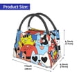 thumbnail image 2 of Yiaed Funny Cats Print Lunch box lunch bag Portable Insulated Lunch Box for Women Men Cooler Tote Bag with Front Pocket for Work Picnic Travel, 2 of 6