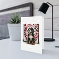 thumbnail image 5 of DistinctInk Greeting Card / Note Card - Valentine's Day Bernese Mountain Dog Puppy - PACK of 5, 5 of 7