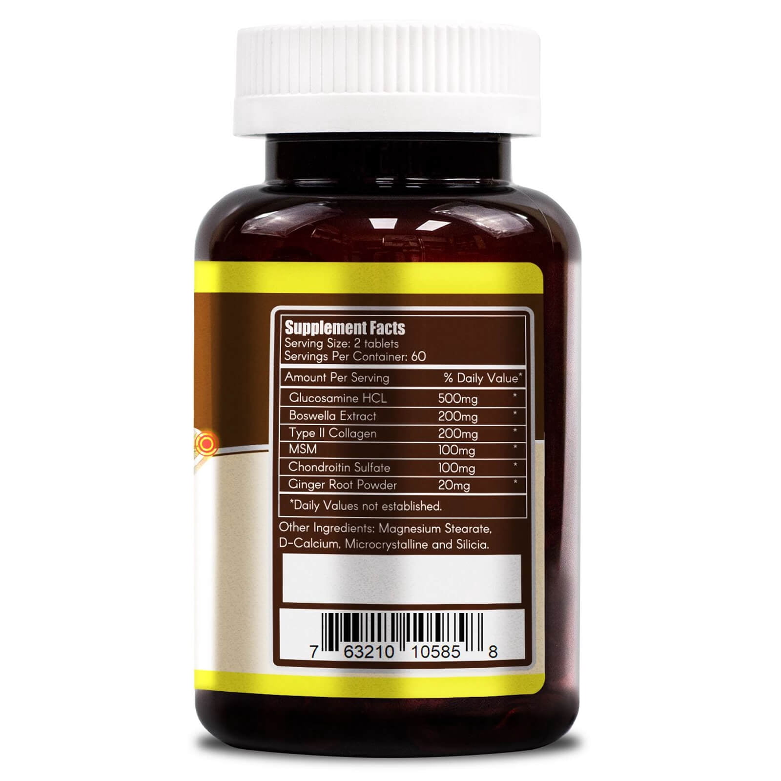 WooHoo Natural JOINT FLEX Glucosamine Chondroitin MSM Boswellia Collagen 120 CT