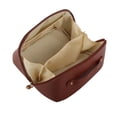thumbnail image 5 of Bolsa de cosméticos, almohada de órgano, maquillaje, hogar, viaje, almacenamiento, suministros de lavado, gran capacidad, color caramelo y moca., 5 of 5