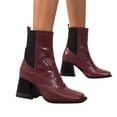 thumbnail image 4 of Gyexs Ankle Boots for Women Dressy Ankle Cowboy Boots Low Heel Western Cowboy Boots Zipper Casual Short Ankle Booties Z04 Size 8.5, 4 of 9