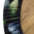 thumbnail image 5 of Ambesonne Botanical Fitted Round Tablecloth, Blooming Wild Art Flowers, 56"- 60" Diameter, Slate Blue Green and Black, 5 of 5