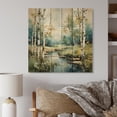 thumbnail image 2 of Designart "Birch Woods Winds X" Forest Print on Natural Pine Wood, 2 of 5