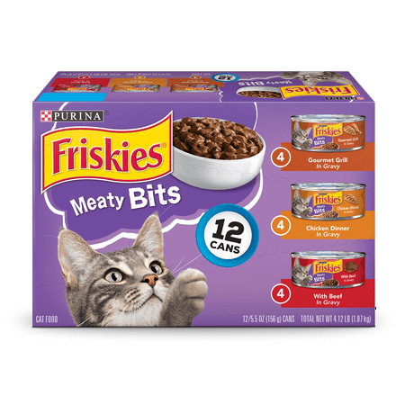 Friskies Gravy Wet Cat Food Variety Pack, Meaty Bits - (12) 5.5 oz.