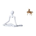 thumbnail image 1 of Estatua de caballo con pensamiento abstracto creativo, escultura decorativa para escritorio, oficina, dormitorio, entrada, estante, regalo de inaugura, 1 of 8