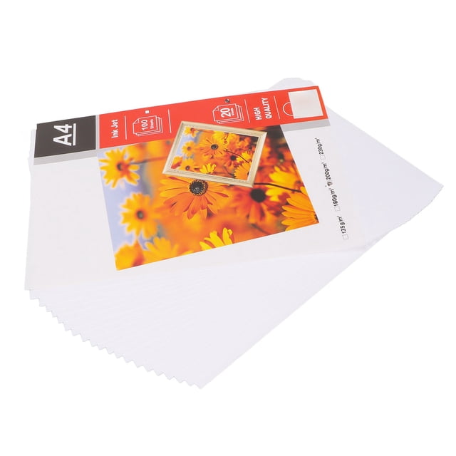 Papier 20 Pcs Papier Photo Mat Papier 8.3x11.7 Po Brillant Résistant à l'Eau Haute Luminosité Papier d'Imprimante Photo