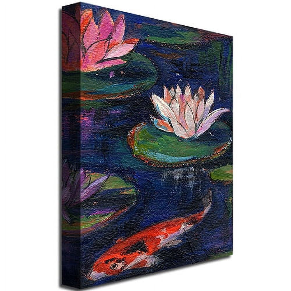 Trademark Art "The Lily Pod" Canvas Wall Art by Shelia Golden