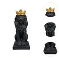 thumbnail image 6 of yotijay Lion with Crown Figurine Tabletop Ornament Handicraft Decorative Desk Collection Black, 6 of 9
