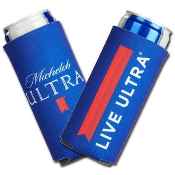 2019 Michelob Ultra Slim Line Can Cooler 2 PACK Coolie LIVE ULTRA