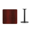 thumbnail image 3 of Flash Furniture 30'' Square Mahogany Laminate Table Top with 18'' Round Table Height Base, 3 of 3