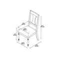 thumbnail image 3 of Home Square 2 Piece Wood Dining Side Chairs Set in Teal Blue, 3 of 6