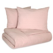 Vue Elements Dunkin 3 Piece 100% Cotton Duvet Set - Queen - Peach