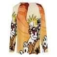 thumbnail image 5 of Calvin And Hobbes Womens T Shirts V Neck Long Sleeve Tops Causal Loose Summer T-Shirts S, 5 of 7