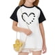 thumbnail image 5 of Blusas y camisas de manga corta con cuello redondo para niños y niñas, blusa de manga corta con estampado de cuello redondo, 5 of 7