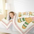 thumbnail image 4 of jejeloiu Cartoon Bear Biscuit Full Size Comforter Sets,Sweet Christmas Dessert Bedding Comforter Set,Pink White Khaki Bedding Sets For Teens,Ultra Soft Home Decor Reversible,3 Pieces, 4 of 8