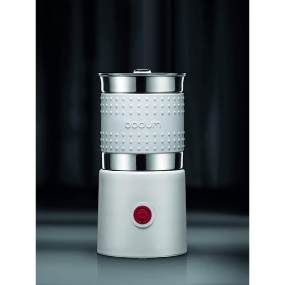 Bistro 13.5oz Bistro Barista Electric Milk Frother, Automatic Temperature Control, Boil-Dry Protection, White