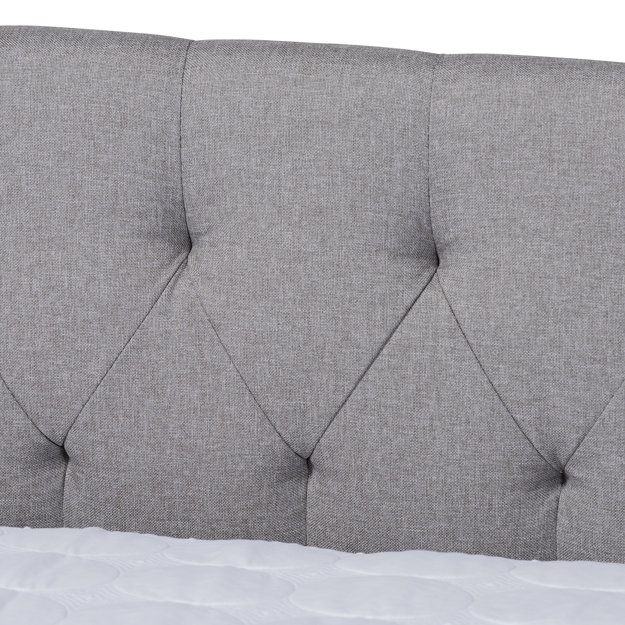 Baxton Studio Delora Light Gray Upholstered Queen Size Daybed