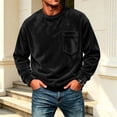 thumbnail image 2 of KICILVS Mens Sweatshirt Crewneck Fleece Pullover Long Sleeve Pocket Casual Winter Warm Top for Men Daily Wear Black, 2 of 9