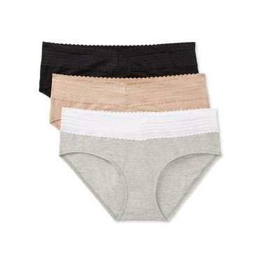 Women's 3 Pack Low Rise Brief Seamless Panties Soft Hipster Panty Underwear
