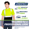 thumbnail image 6 of JORESTECH Hi-Vis Short-Sleeved Work Safety T-Shirt, TS-17 (L, Yellow/Black), 6 of 7