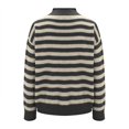 thumbnail image 4 of Gray Womens Tops Women's Retro Striped Contrast Half Turtleneck Sweater Loose Casual Bottoming Sweater Fall Outfits for Women 2025, 4 of 4