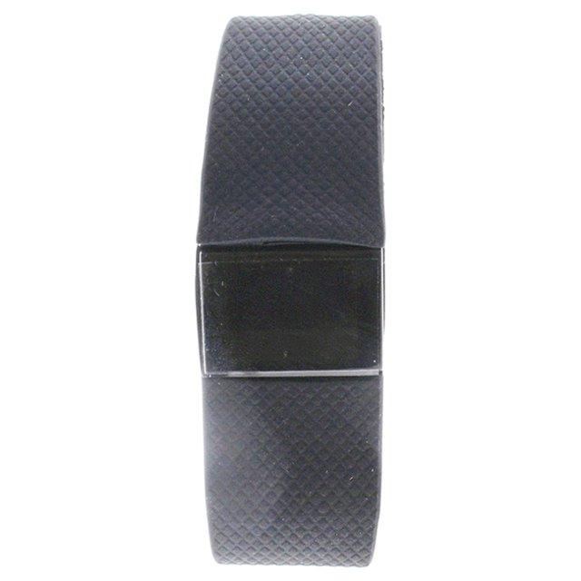 EK-H1 Health Sports Black Silicone Bracelet by Eclock for Unisex - 1 Pc Bracelet