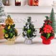 thumbnail image 5 of Fnochy Tabletop Mini Christmas Tree, Artificial Small Xmas Tree Decor with Ornaments Miniature Tree with Ball, Snow and Baubles for Crafts Home Desktop Desk Festive Holiday Decoration, 7.87" Tall, 5 of 5