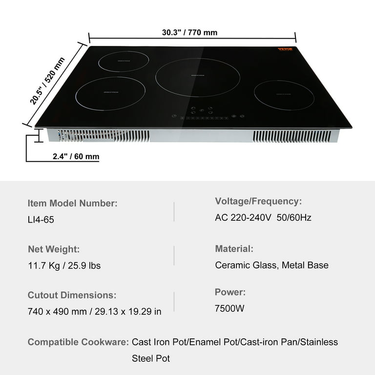 30 Electric Cooktop 4 Burner 30 Inch Electric Ceramic Stove Top, Drop-in  Sensor Control Electric Cooker - Bed Bath & Beyond - 31433940