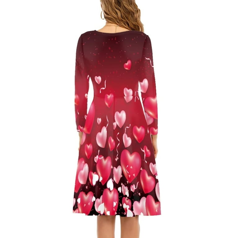 strapless open back dress Heart Print Chiffon Gown 2 / Creme Multi