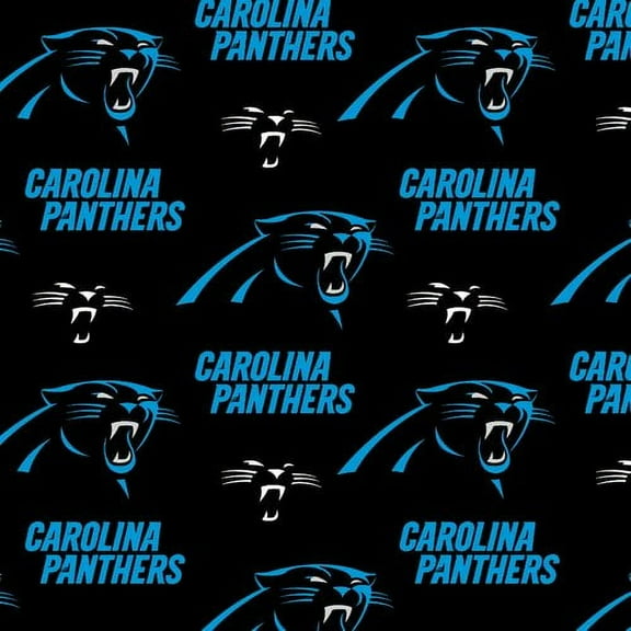 NFL Carolina Panthers Cotton 8.25" x 1.75" 100% Cotton Fabric, 1 Each