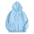thumbnail image 5 of Women's Hoodies Sweatshirts Long Sleeve Pullover Sweatshirts Oversized Hoodies for Women Sky Blue Hoodies Woman Fall Sweatshirts for Women Daily Wear, 5 of 6