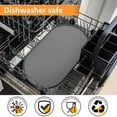 thumbnail image 6 of Dog Food Mat Anti-Slip Bowl Mats for Food and Water, High-Lips Waterproof Pet Placemat Prevent Messy Spills to Floor, Silicone Puppy Feeding Trays ，12" x 19", 6 of 7