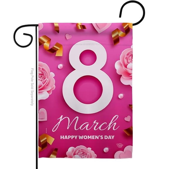 Ornament Collection G192471-BO Womens Day Support Feminism 13 x 18.5 in. Double-Sided Decorative Vertical Garden Flags for House Decoration Banner Yard Gift