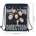 thumbnail image 3 of One Direction Drawstring Backpack Water Resistant String Bag Sackpack Cinch for Sports, Gym, Travel, Swimming, Yoga, Beach, 3 of 8