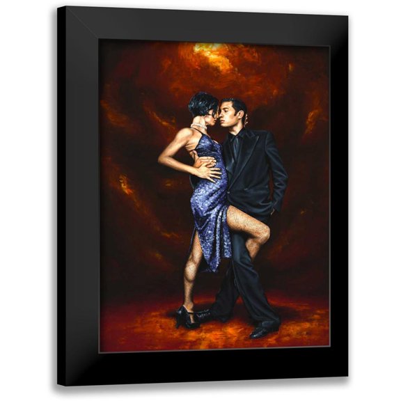 Young, Richard 12x14 Black Modern Framed Museum Art Print Titled - Held in Tango
