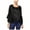 Black - deepblack, variant on Thalia Sodi Womens Ruffled Knit Blouse, Black, X-Small