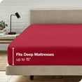thumbnail image 4 of Bare Home 2 Pack Fitted Bottom Sheets Twin XL Premium 1800 Ultra Soft Wrinkle Resistant Microfiber Hypoallergenic Deep Pocket Twin XL Red, 4 of 8